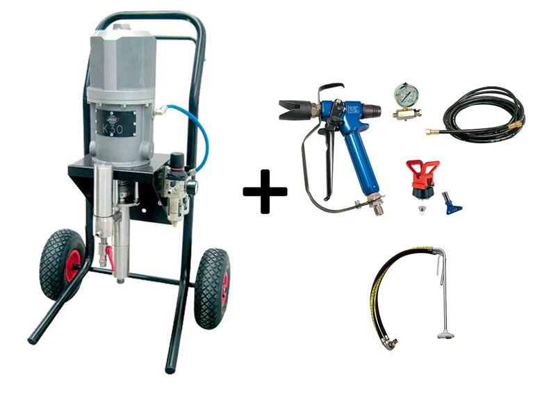 Asturo K30 - Pompa pneumatica a pistone airless + KIT di verniciatura