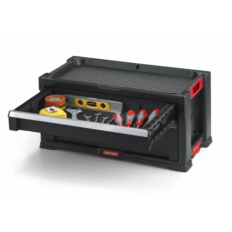 Keter K238557 - Cassettiera carrello portautensili con 7 cassetti vuoti