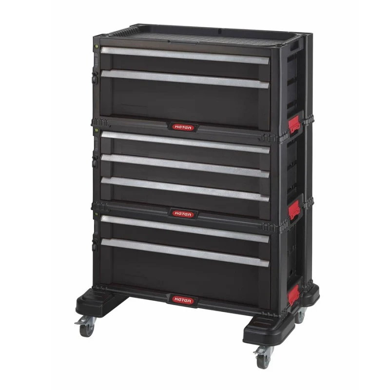 Keter K238557 - Cassettiera carrello portautensili con 7 cassetti vuoti
