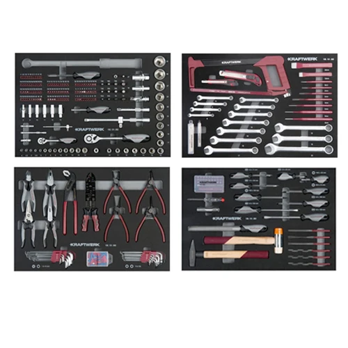 Kraftwerk B117 - Carrello attrezzi per officina completo, 7 cassetti, 339 pezzi cod. 102.117.101
