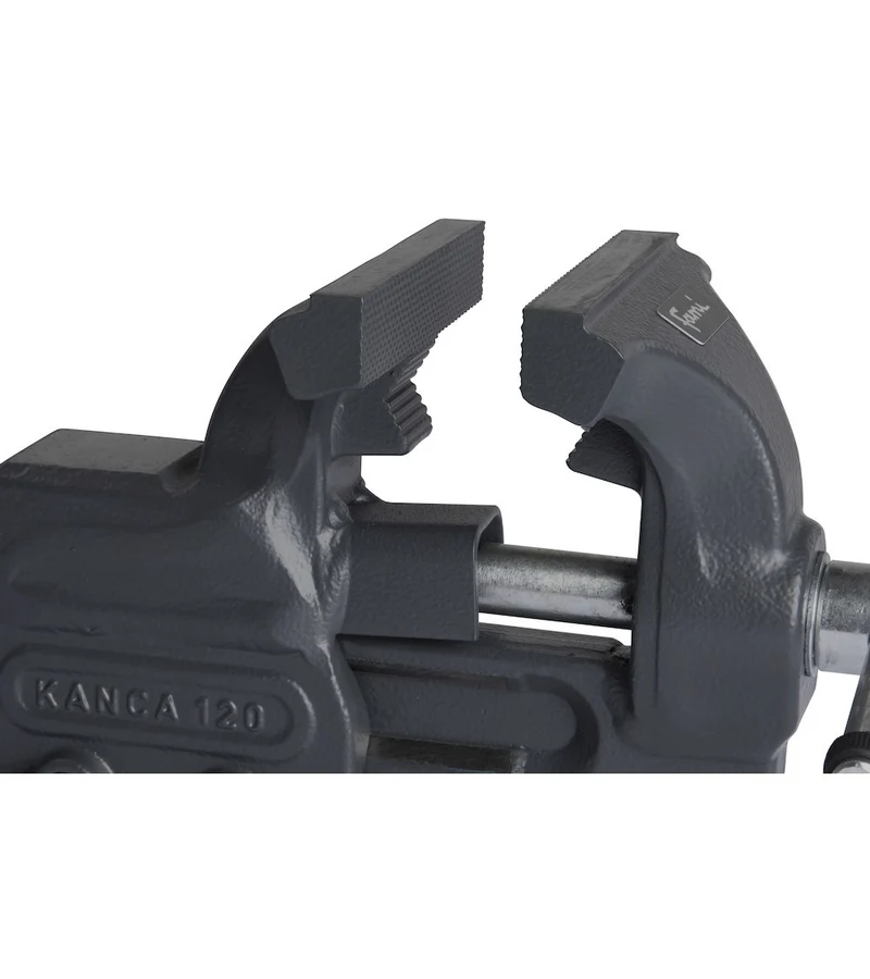 Fami IRONTEAM003 - Morsa da banco girevole Work Tech, ganascia con L 100 mm, apertura 125 mm - per banco Linea 291