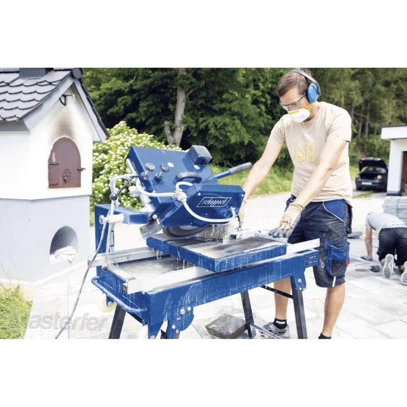 Scheppach HSM3500 - Tagliapiastrelle e taglia mattoni elettrico ad acqua, taglio 80 x 11 cm tagliapietre