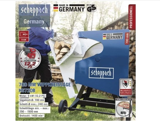 Scheppach HS720B - Sega circolare taglia tronchi a scoppio