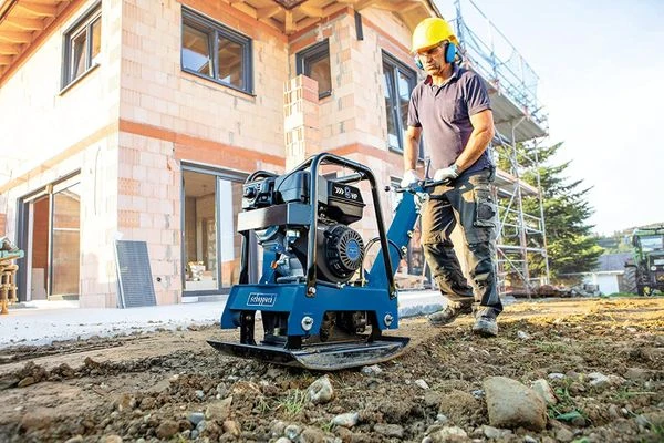 Scheppach HP3000S - Vibrocostipatore compattatore per terreno a piastra vibrante