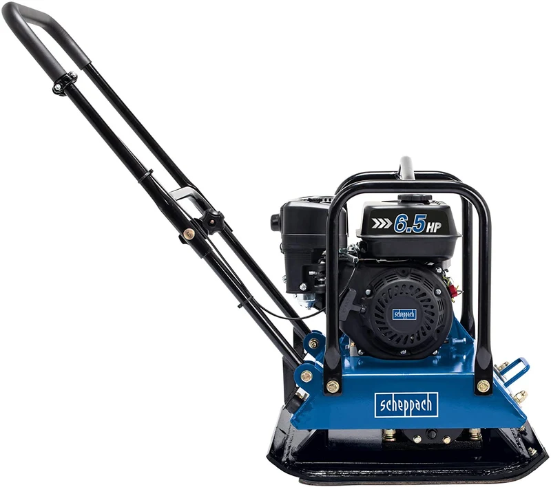 Scheppach HP2200S - Vibrocostipatore compattatore per terreno a piastra vibrante 25000N