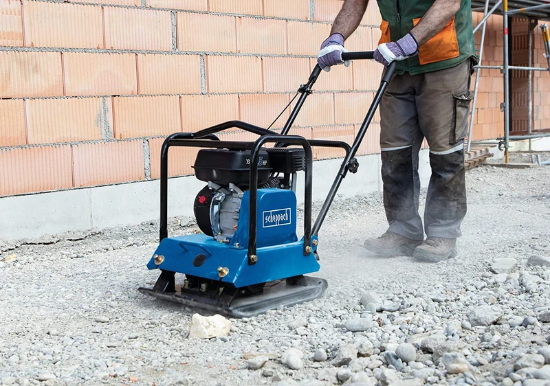 Scheppach HP1800S - Vibrocostipatore compattatore per terreno a piastra vibrante