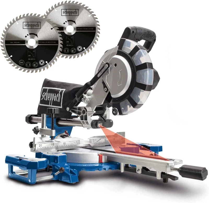 Scheppach HM254SPX - Troncatrice radiale per legno 2000W - ø 255 mm