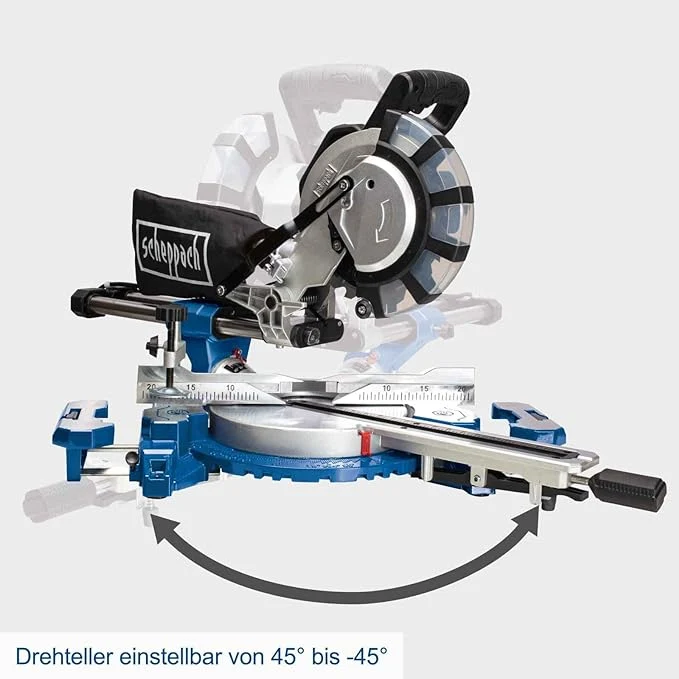 Scheppach HM254SPX - Troncatrice radiale per legno 2000W - ø 255 mm