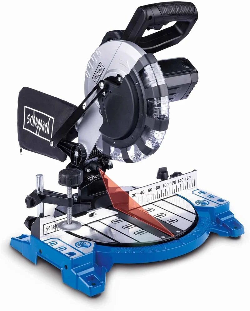 Scheppach HM210L - Troncatrice radiale per legno 1500W disco da 210 mm