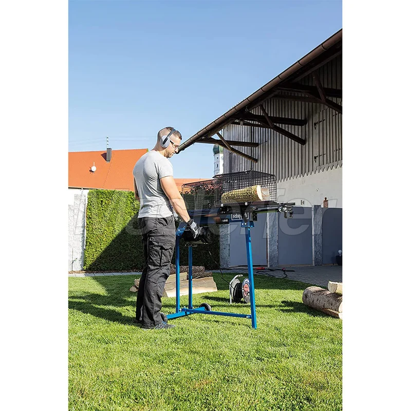 Scheppach HL760LS - Spaccalegna elettrico orizzontale, 7 ton con supporto