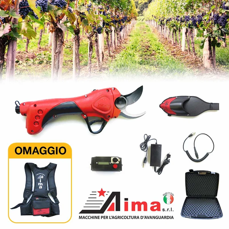 Aima HF 30 - Forbici elettriche da potatura a batteria Li-Po da 5 Ah PROFESSIONALI