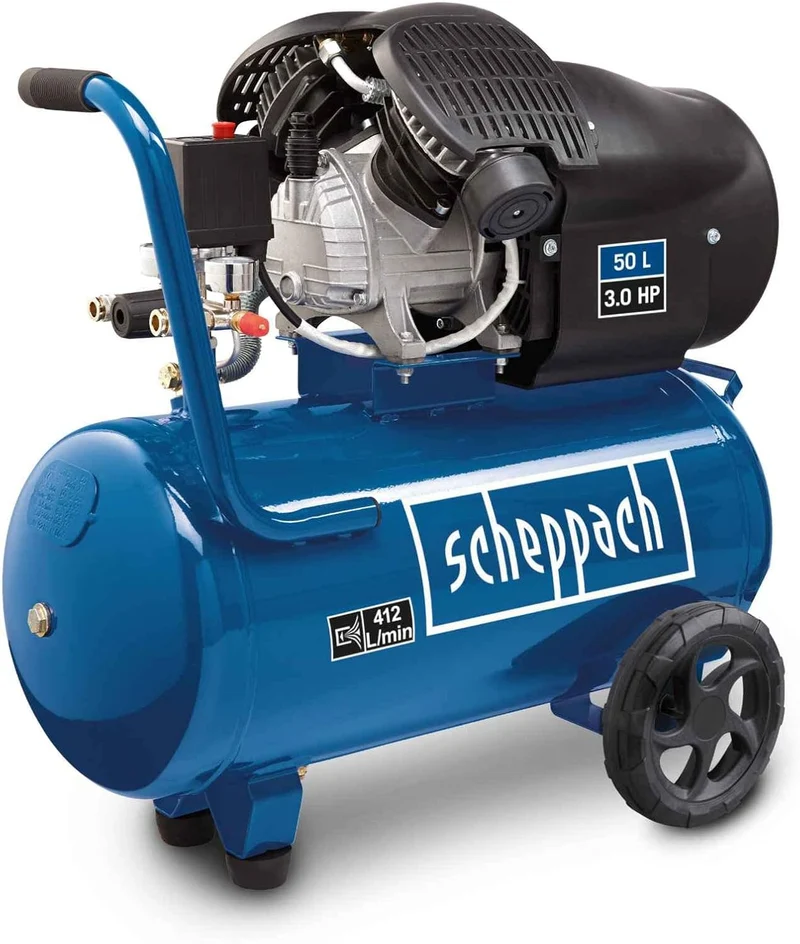Scheppach HC500 - Compressore aria 50lt lubrificato 10bar 3.0HP portata 371lt/min