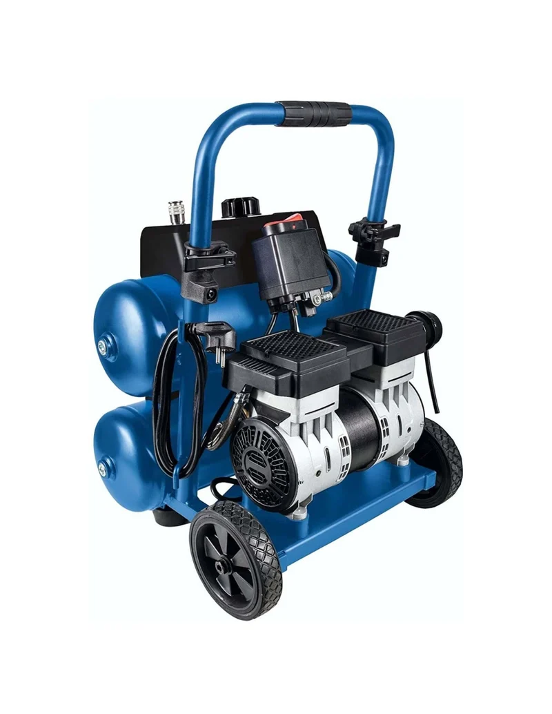 Scheppach HC20SI-TWIN - Compressore Trolley aria super silenziato 20 lt 10 bar , 54 dB