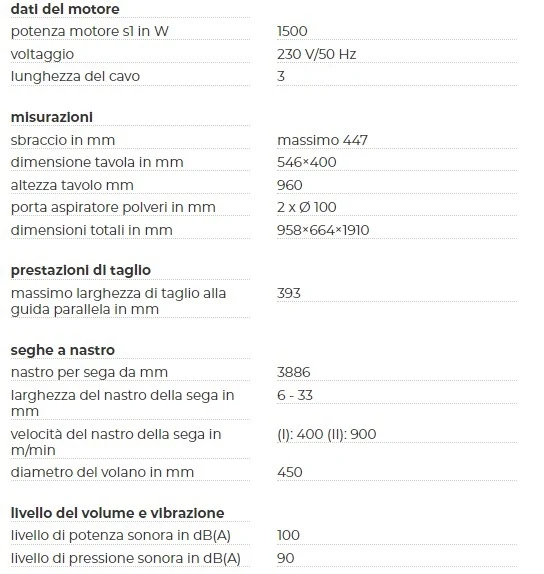 Holzmann HBS450_230V sega a nastro per legno professionale