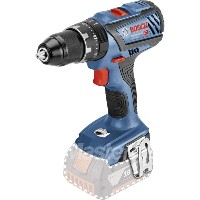 Bosch GSB 18V-28 - Trapano avvitatore a batteria 18V con percussione, 2 X 3Ah