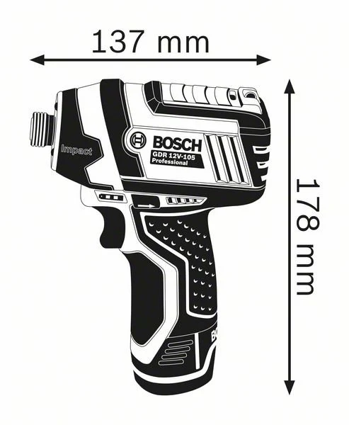 Bosch GSB 12V-15 Professional Trapano avvitatore, 2 x 2Ah in borsa