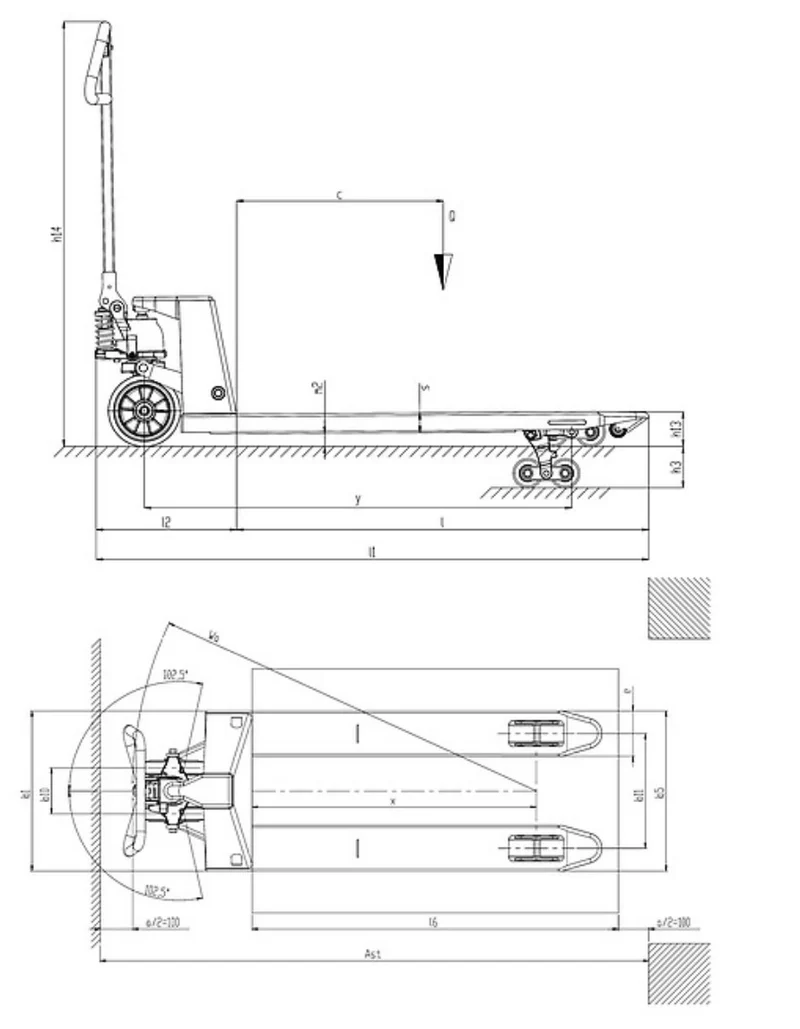 Pramac GS EVO 25S4 950X525 - Transpallet professionale 2500 Kg