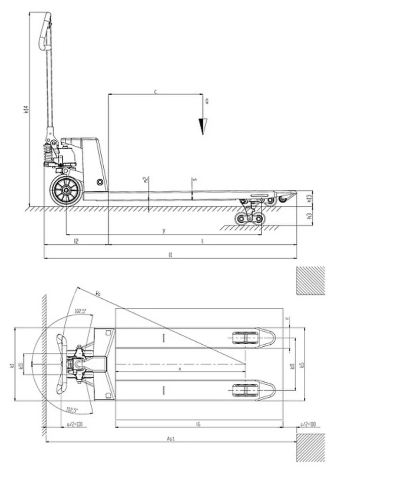 Pramac GS EVO 25S4 1000X525 - Transpallet professionale 2500 Kg