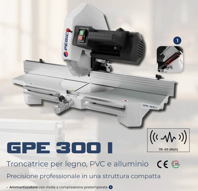 Pegic GPE 300 I Troncatrice professionale max 750W testa orientabile 220V