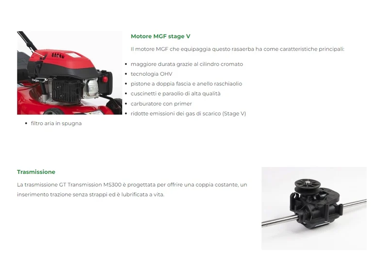 MGF G51SHL - Rasaerba a scoppio semovente trazionato 4 in 1