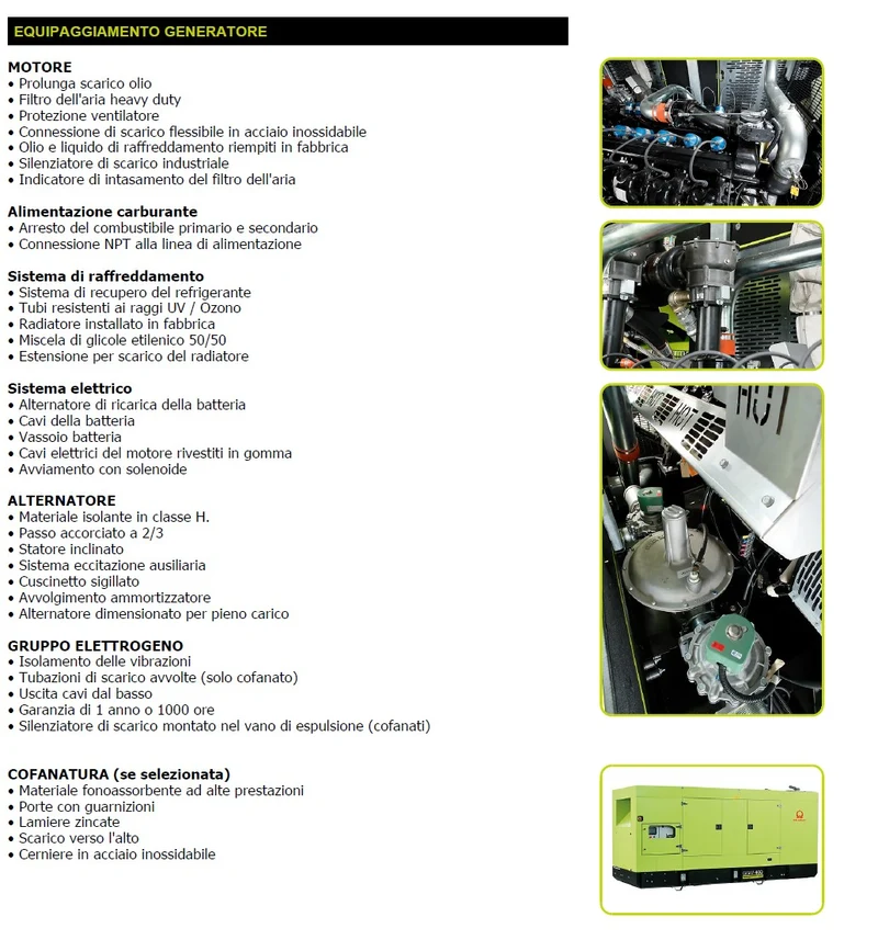 PRAMAC GRUPPO ELETTROGENO AD ACCENSIONE COMANDATA 288 KW CON LTS