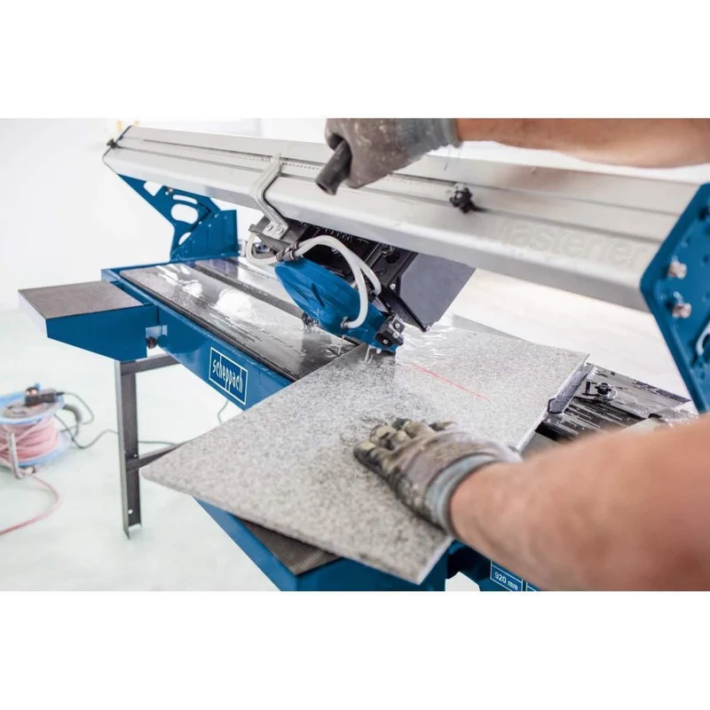 Scheppach FS4700 - Tagliapiastrelle elettrico ad acqua con banco, taglio 120cm
