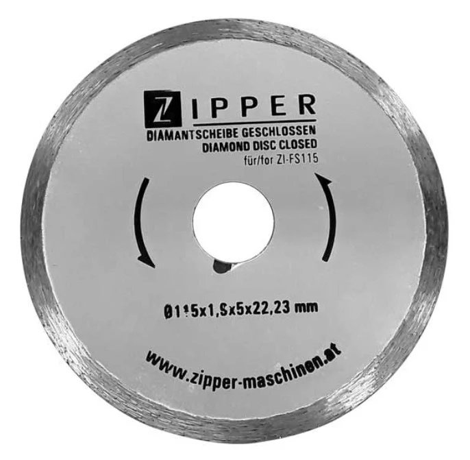 ZIPPER fs115ds Disco diamantato per ceramica 115 mm per ZI-FS115