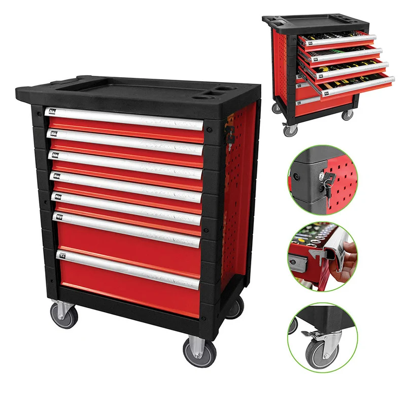 Fermec FM53686X - Carrello porta attrezzi portautensili a 7 cassetti - vuoto