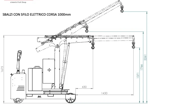 Flex Lifting FLEX G500SB - Gru girevole a trazione elettrica con singolo sfilo e portata 500KG