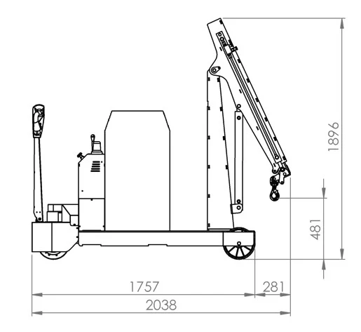 Flex Lifting FLEX F1000SB - Gru girevole a trazione con singolo sfilo elettrico - 1000 Kg