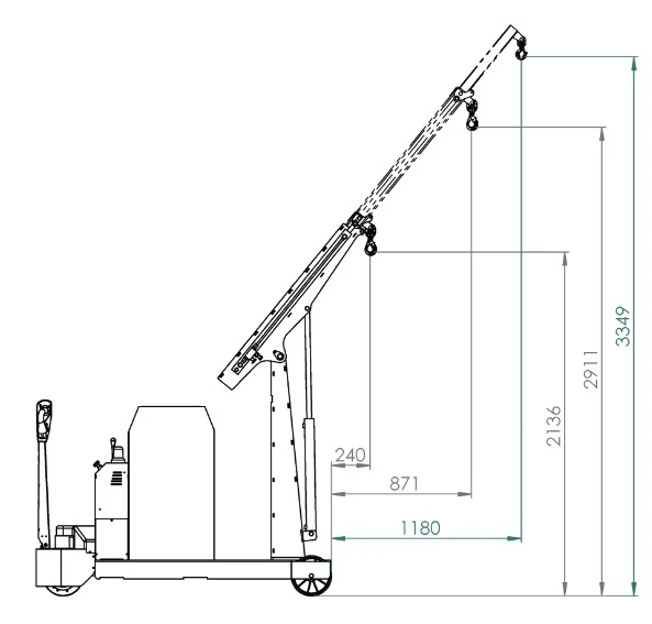 Flex Lifting FLEX F1000SB - Gru girevole a trazione con singolo sfilo elettrico - 1000 Kg