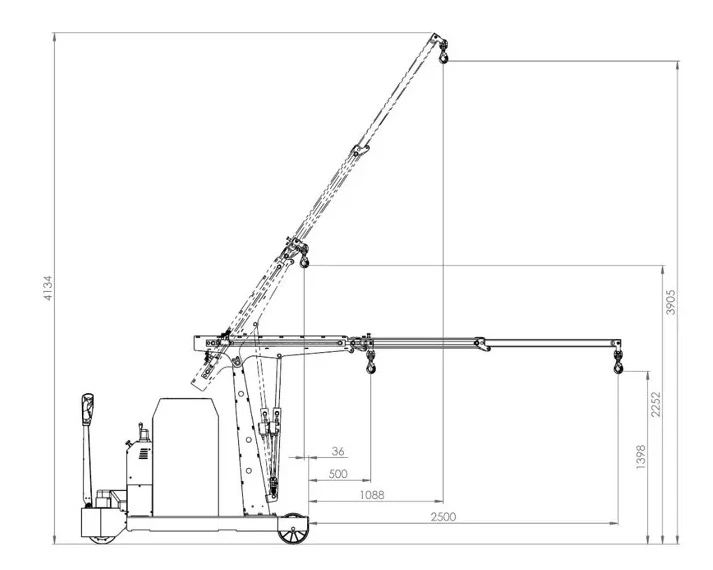Flex Lifting FLEX F1000DBR - Gru con colonna fissa a trazione elettrica con doppio sfilo elettrico e portata 1.000 kg - con radiocomando