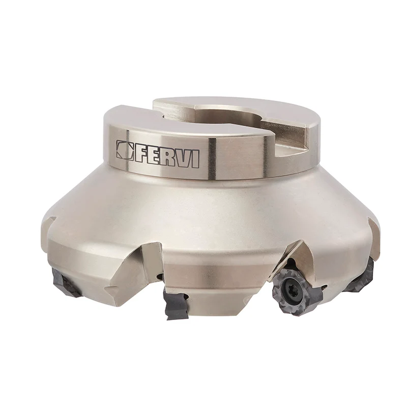 Fervi F407/100 - Fresa a inserti negativi per spianatura