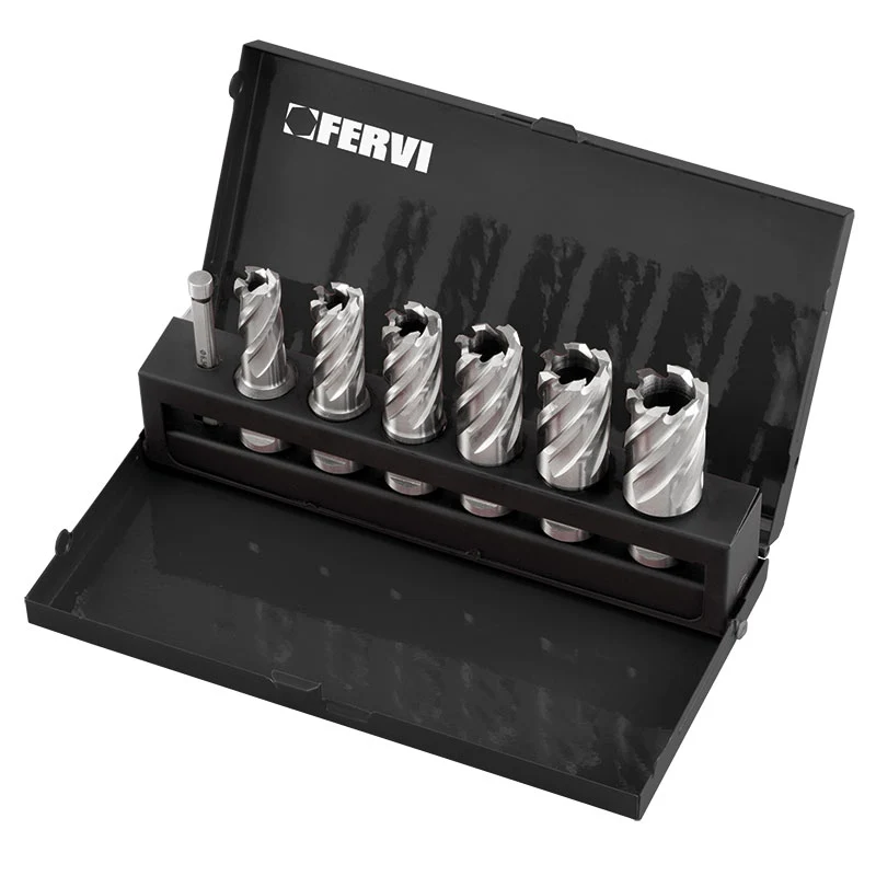 Fervi F011/6 - Serie di frese a carotare con attacco weldon
