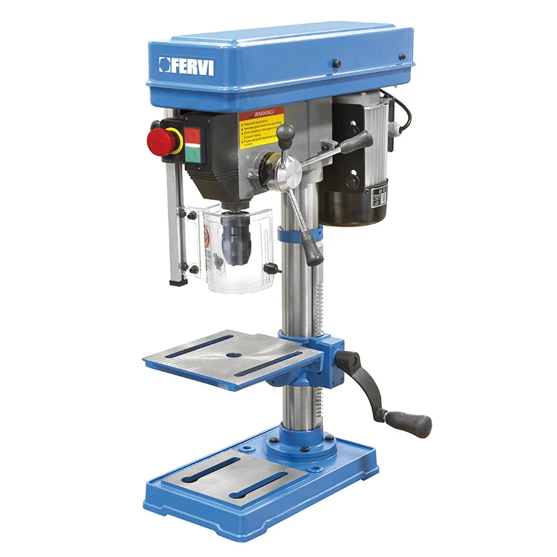 Fervi 0011 - Trapano da banco con trasmissione a cinghia 220V - 375W