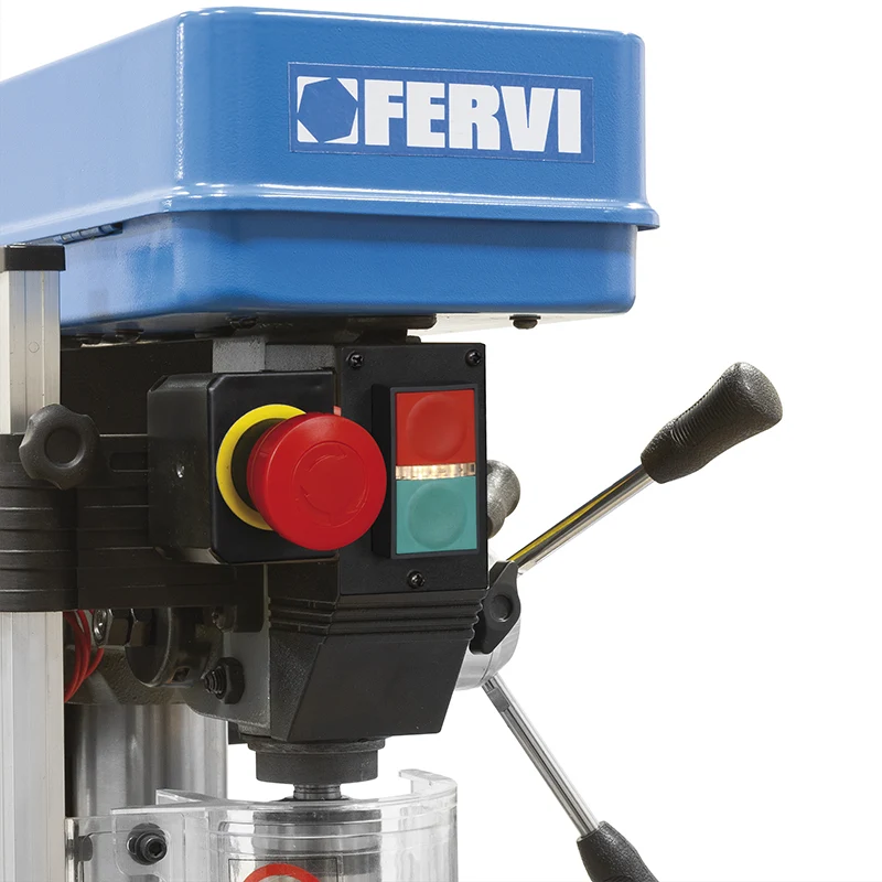 Fervi 0011 - Trapano da banco con trasmissione a cinghia 220V - 375W