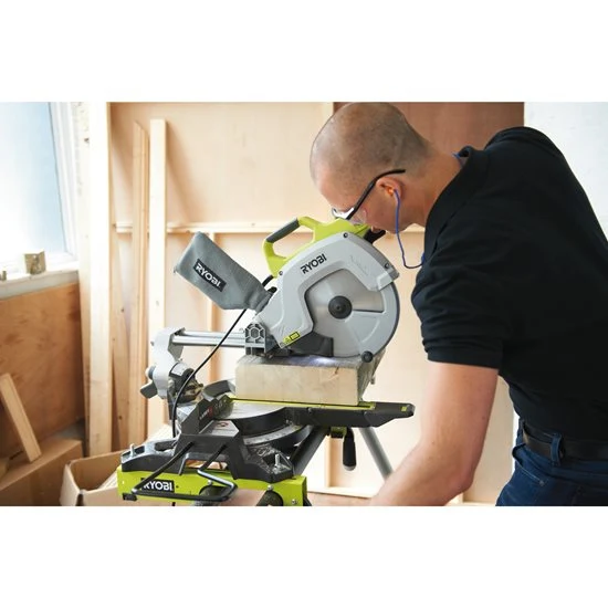 Ryobi EMS254L - Troncatrice radiale per legno, 2000W e disco 254mm