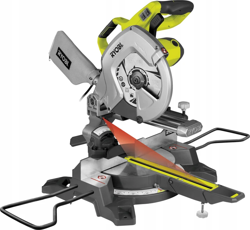 Ryobi EMS254L - Troncatrice radiale per legno, 2000W e disco 254mm