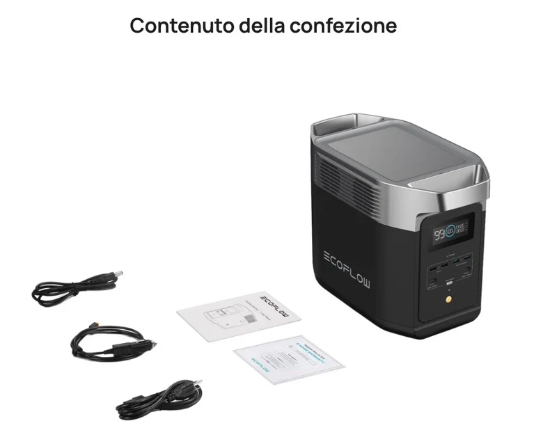 EcoFlow DELTA 2 - Generatore di corrente a batteria power station portatile - Uscita 1800W