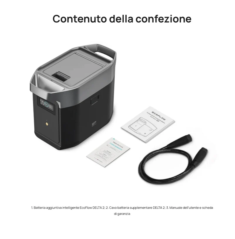 EcoFlow Batteria per DELTA 2 - Batteria supplementare intelligente per generatore DELTA 2