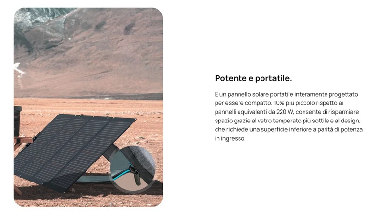 EcoFlow ECO66633 - Pannello solare bifacciale pieghevole da 220W