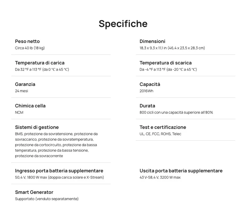 EcoFlow DELTA Max Batteria Extra - Batteria supplementare intelligente