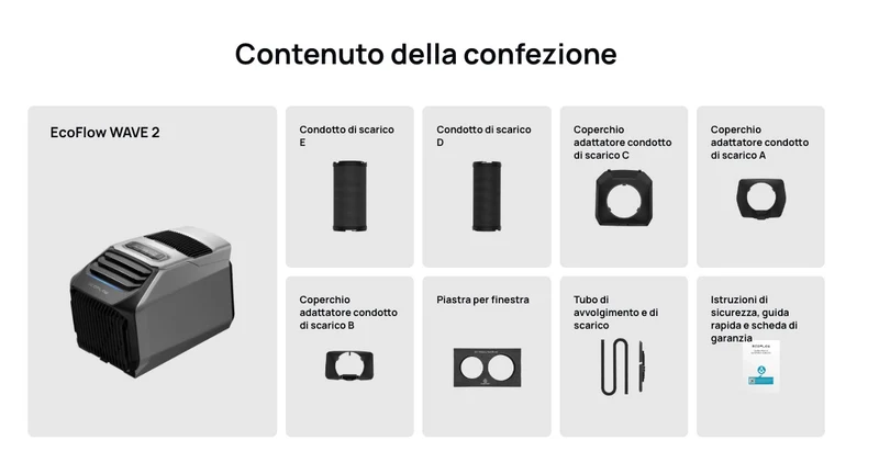 EcoFlow WAVE 2 - Condizionatore d'aria portatile a batteria - fino a 10 m²