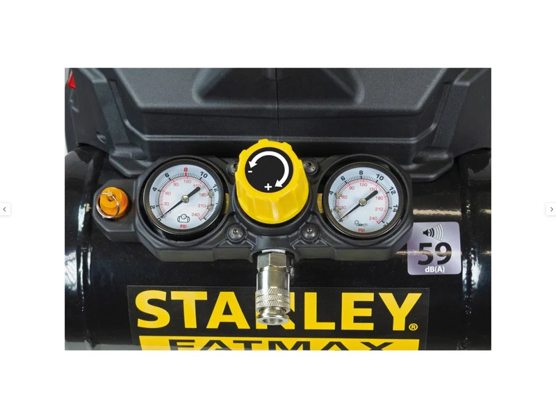 Stanley DST 101/8/6 - Compressore aria portatile molto silenzioso non lubrificato 6 litri