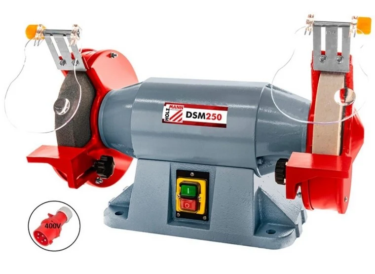 HOLZMANN dsm250 Smerigliatrice da banco doppia mola per metalli 400v 900w