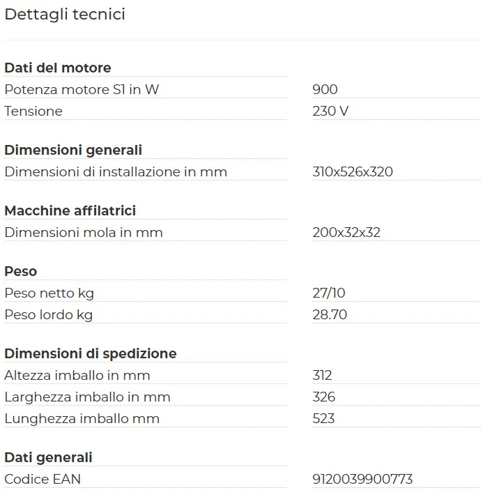 Holzmann DSM200_230V Smerigliatrice da banco doppia