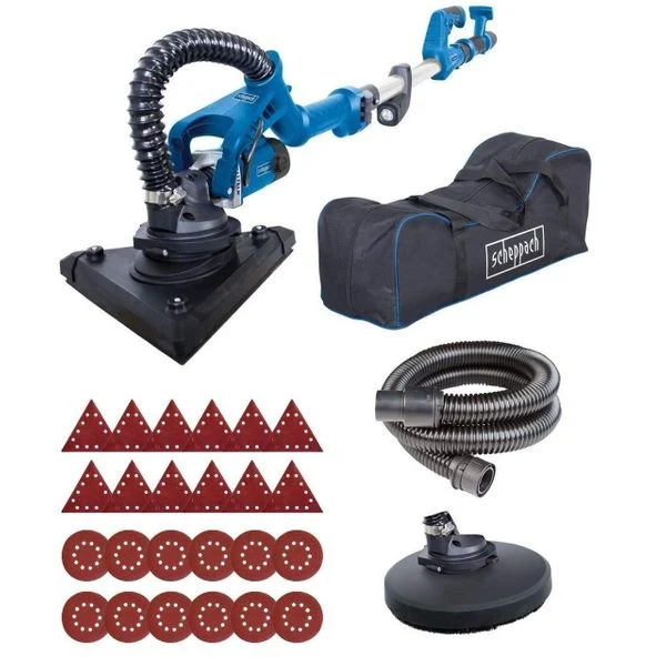 Scheppach DS930 - Levigatrice muro telescopica rotorbitale per cartongesso