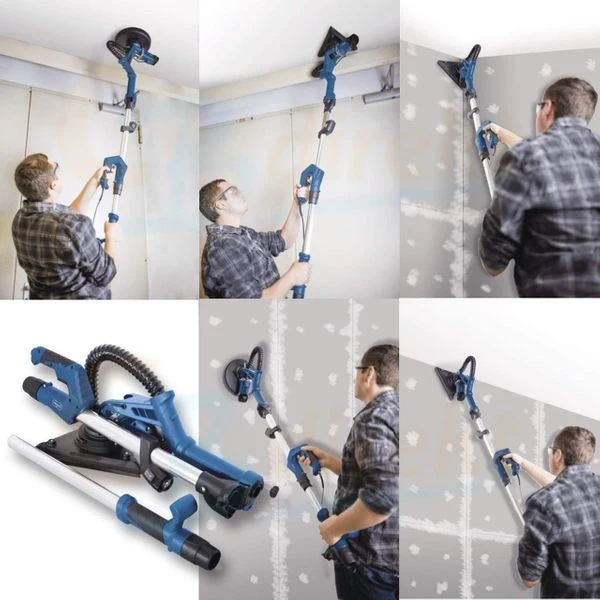 Scheppach DS930 - Levigatrice muro telescopica rotorbitale per cartongesso