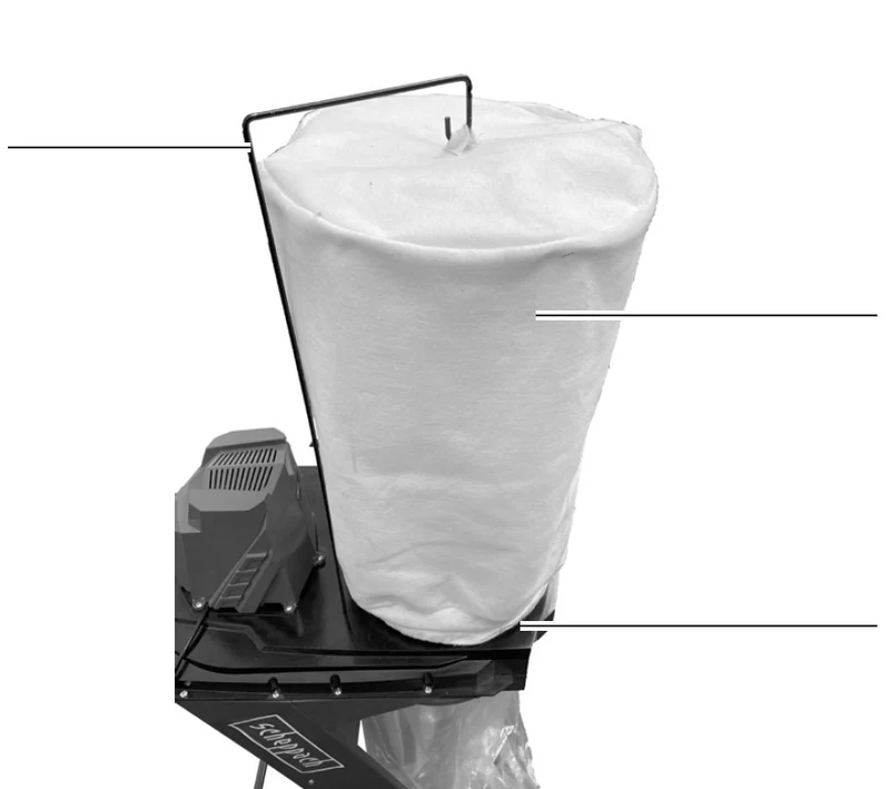 Scheppach DC500 - Aspiratrucioli aspiratore per legno, 550W - 220V