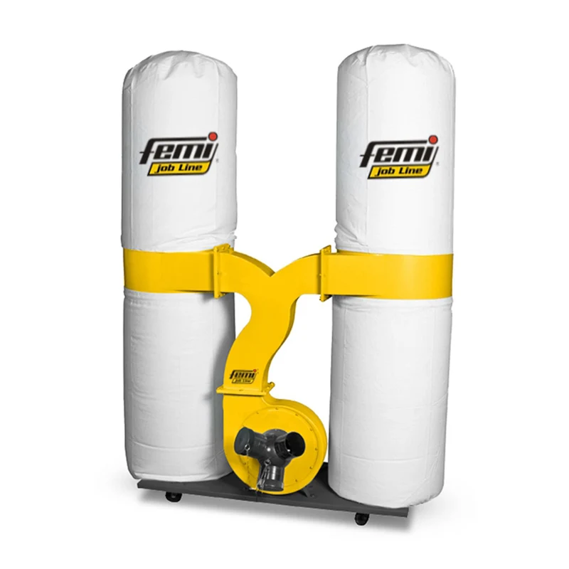 Femi Job Line DC 355 Plus - Aspiratore per trucioli a ciclone carrellato - 2200W trifase